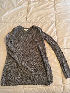 H&M Black & White Marled Crewneck Sweater
